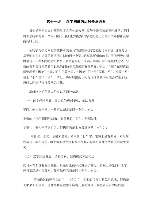 汉字构型学讲座