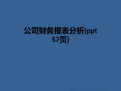 公司财务报表分析(ppt57页)