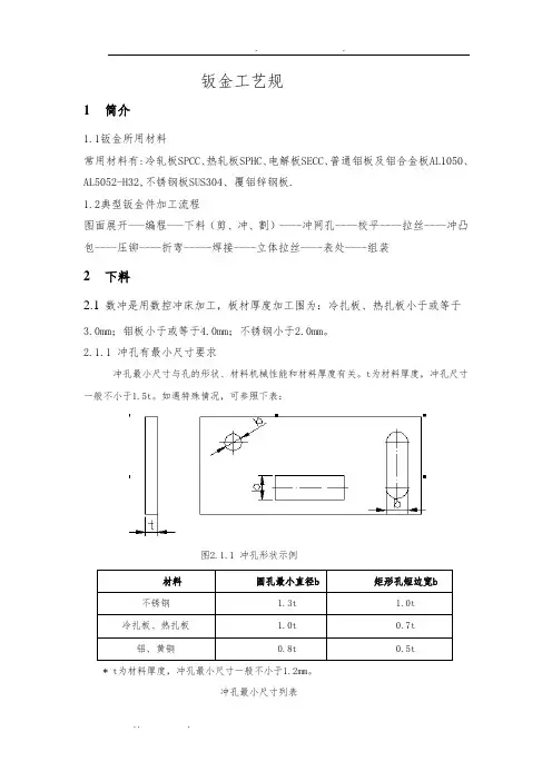 钣金工艺规范标准[详]