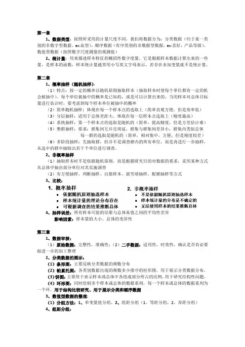 统计学重点
