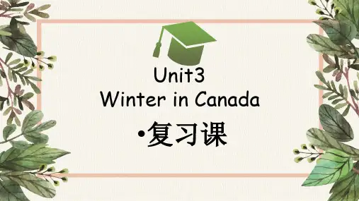 冀教版小学英语六年级上册Unit3 Winter in Canada复习课课件