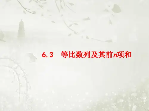 2019届高考数学(文科)一轮复习课件(人教A版)第六章 数列 6.3