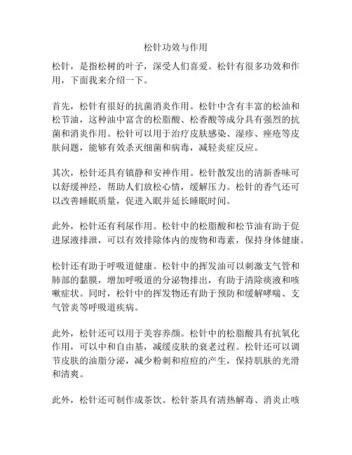 松针功效与作用