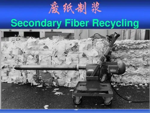 废纸制浆---大学讲义-资料