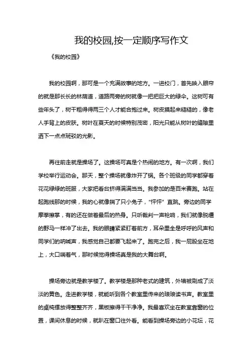 我的校园,按一定顺序写作文