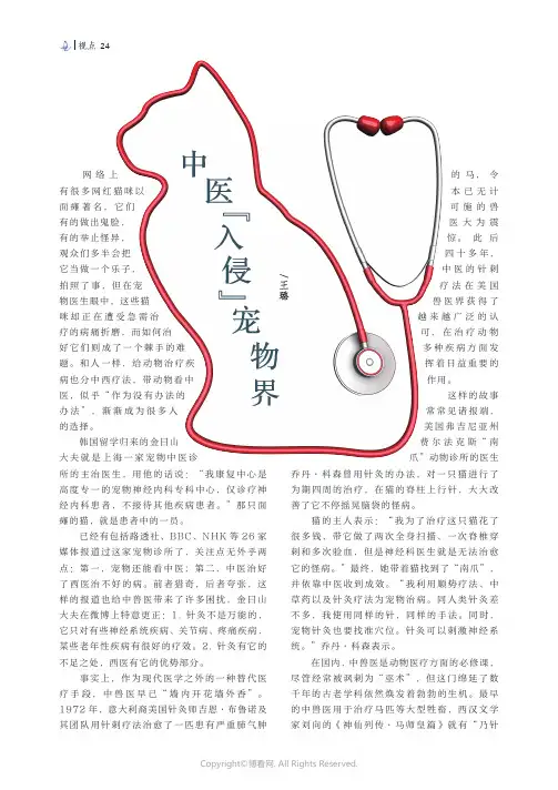 中医“入侵”宠物界