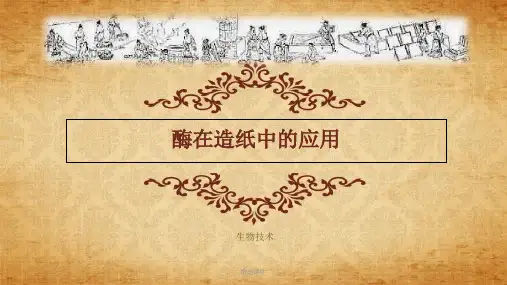 酶在造纸中的应用