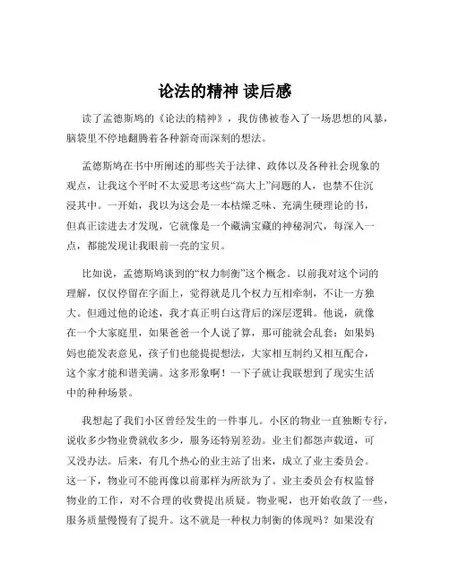 论法的精神 读后感