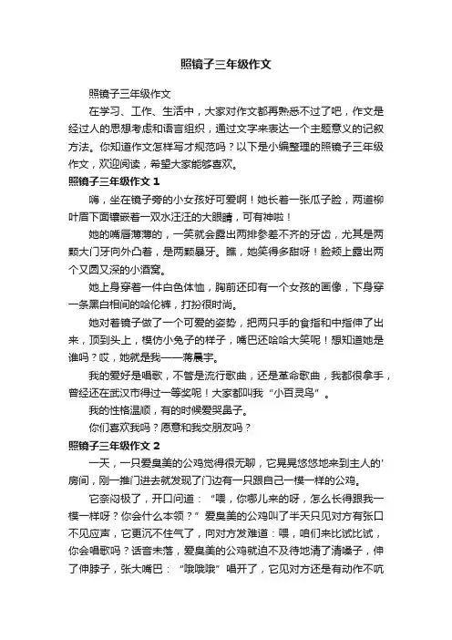 照镜子三年级作文