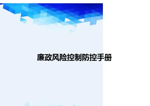 [精编]廉政风险控制防控手册