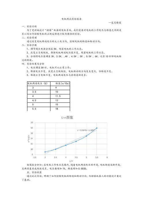 电机测试实验报告