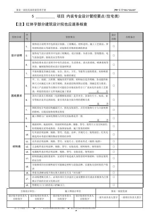 JFBⅡ类0012015045内装设计管控要点住宅类.doc