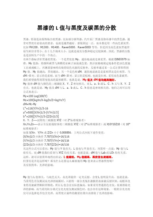 炭黑的黑度测试及方法