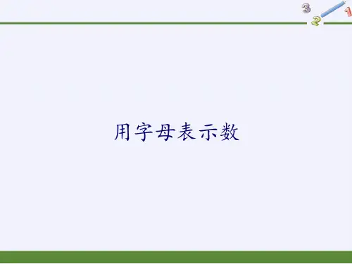 人教版《用字母表示数》(完美版)PPT课件3(共21张PPT)