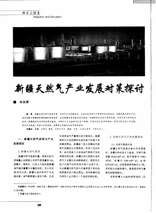 新疆天然气产业发展对策探讨