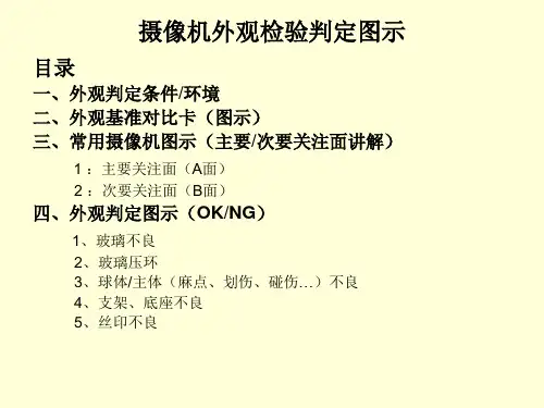 摄像机外观判定限度图示