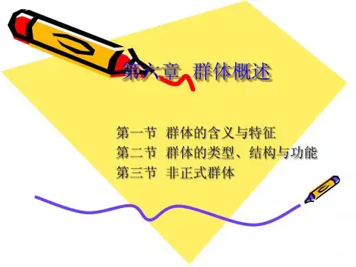第六章  群体概述