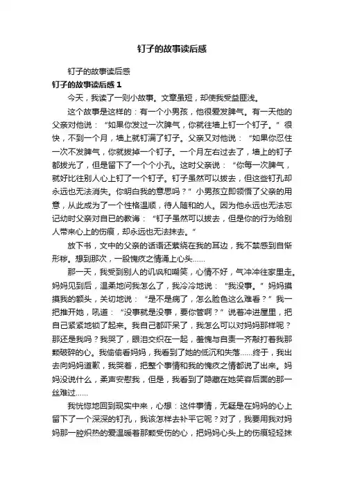 钉子的故事读后感