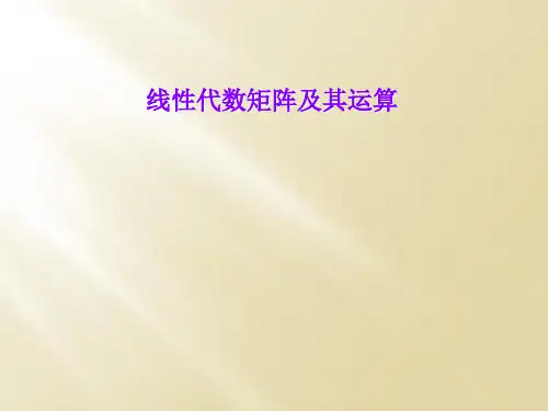 线性代数矩阵及其运算