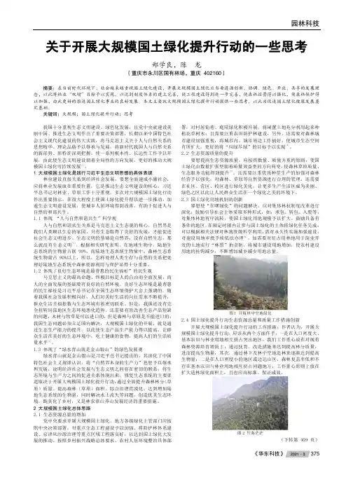 关于开展大规模国土绿化提升行动的一些思考