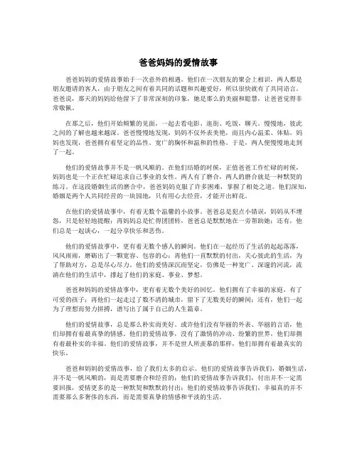 爸爸妈妈的爱情故事