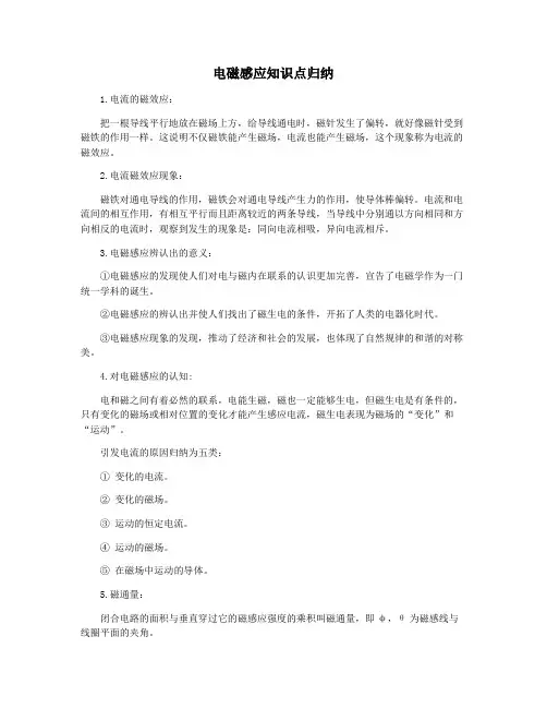 电磁感应知识点归纳