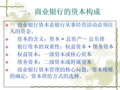 商业银行的资本管理策略