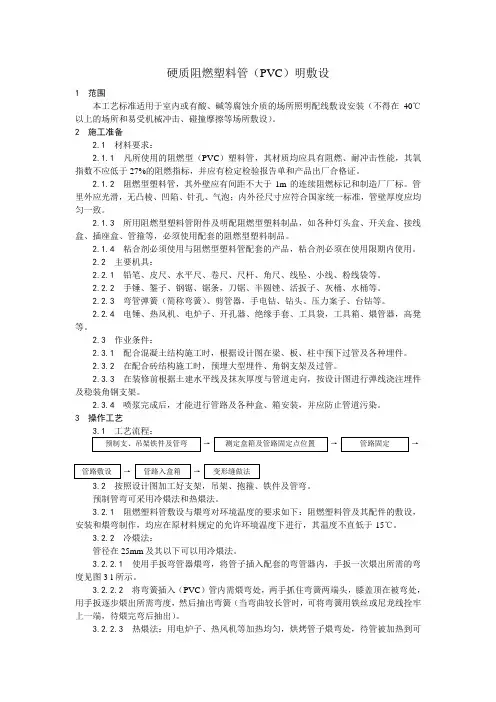 室内装修--硬质阻燃塑料管(PVC)明敷设工艺(电线铺设)