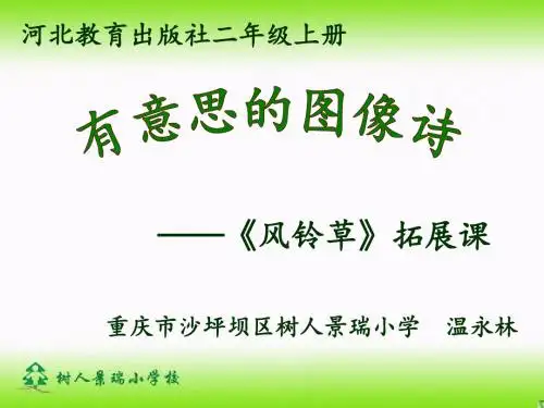 《风铃草》课件(省一等奖)