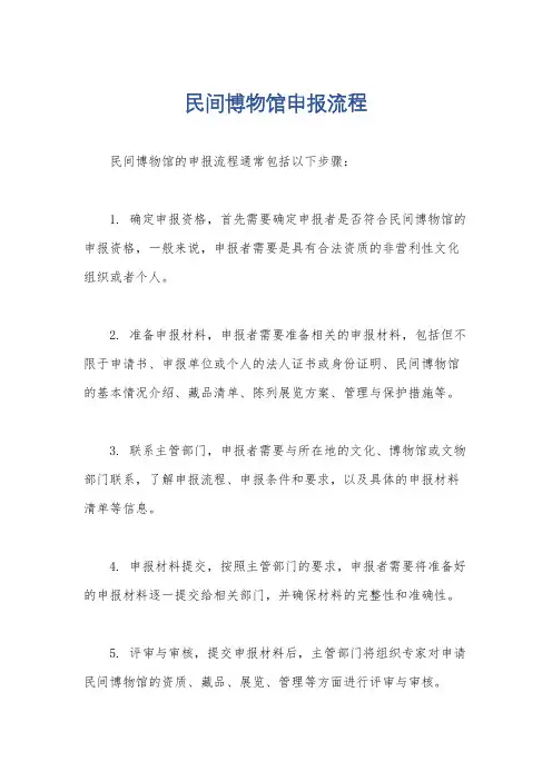 民间博物馆申报流程