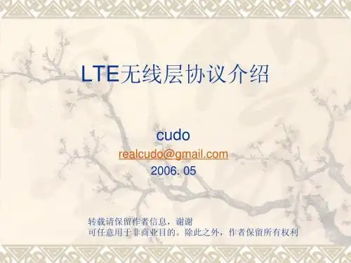 LTE无线层协议介绍