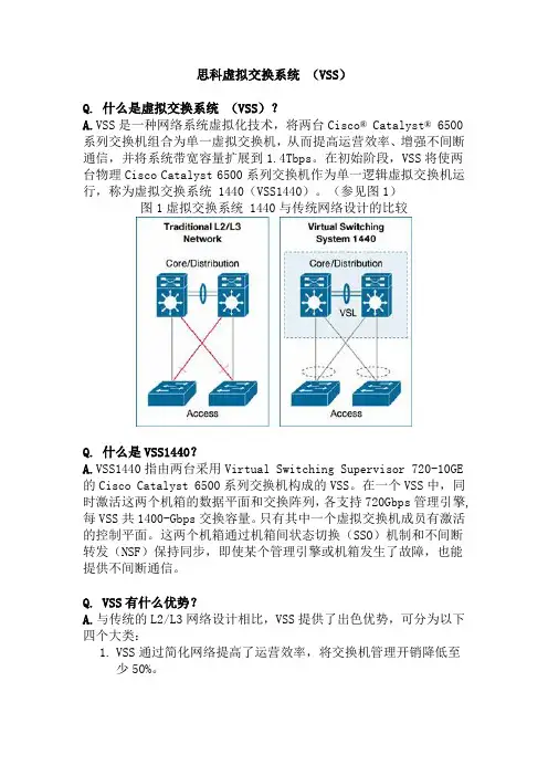 思科虚拟交换系统VSS介绍