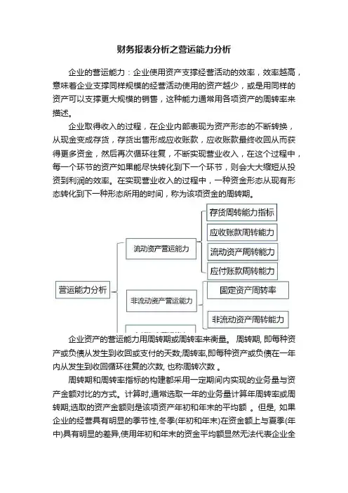 财务报表分析之营运能力分析