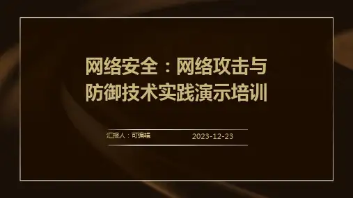 网络安全：网络攻击与防御技术实践演示培训ppt
