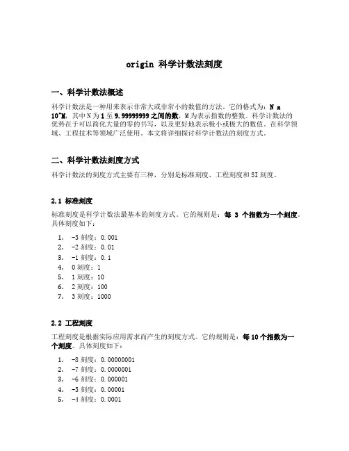 origin 科学计数法刻度