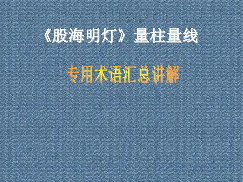 《股海明灯》量柱量线专用术语汇总讲解