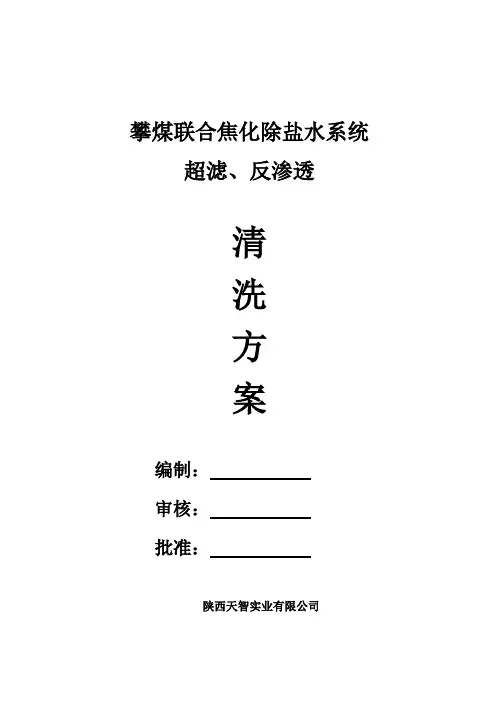 超滤、反渗透化学清洗方案