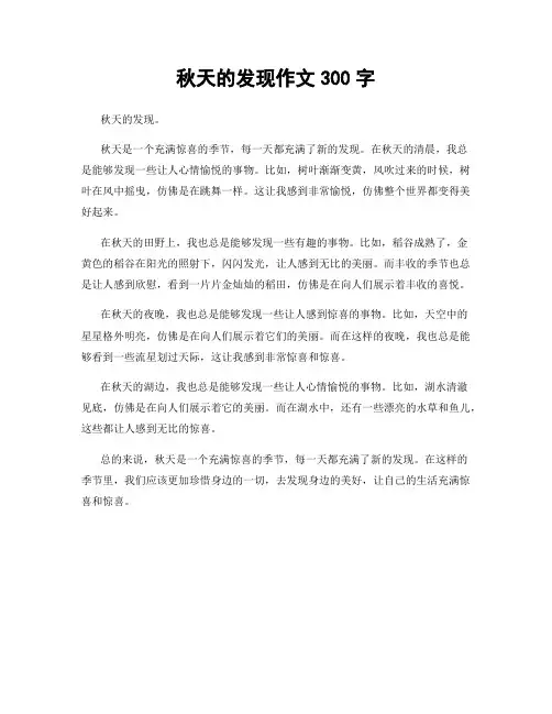 秋天的发现作文300字