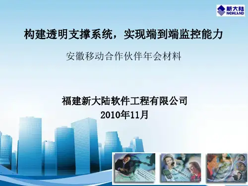 (新大陆)构建透明支撑系统,实现端到端监控能力