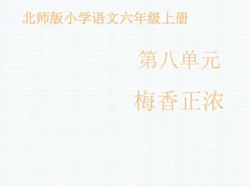 北师大版语文六年级上册课件：《梅香正浓》课件第二课时(1)