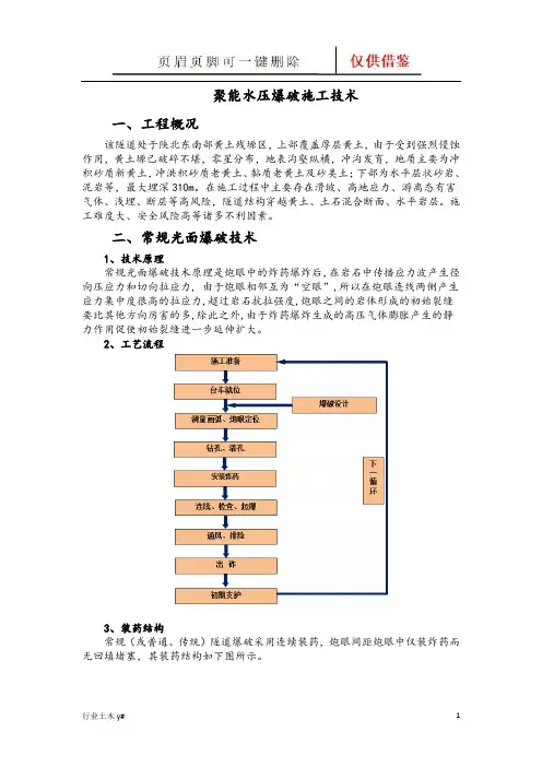 隧道聚能水压爆破施工技术(运用实操)