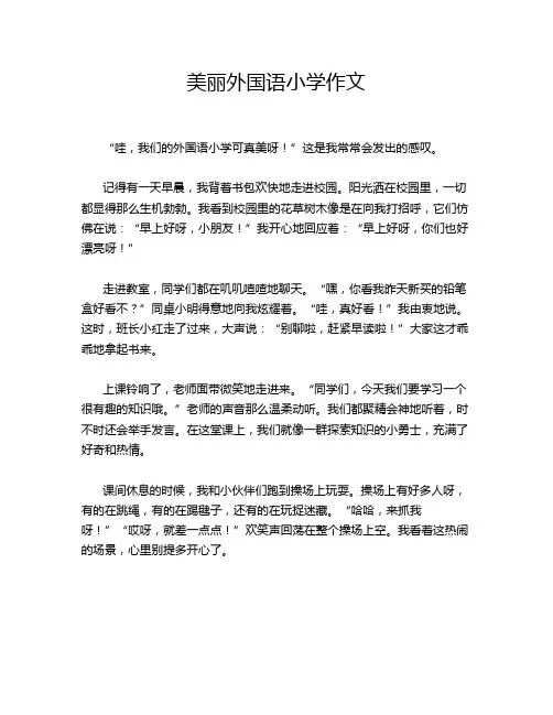 美丽外国语小学作文