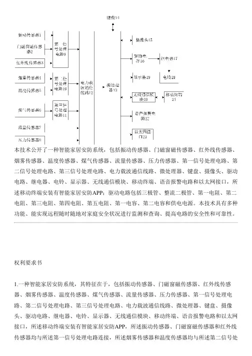 智能家居安防系统的制作方法