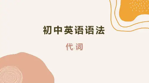 中考英语语法-代词ppt课件