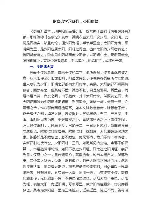 伤寒论学习系列，少阳病篇