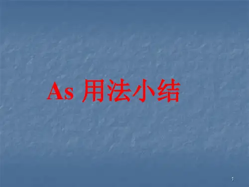 AS的用法总结ppt课件