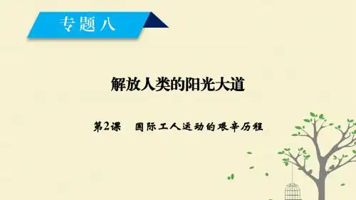 高中历史专题8解放人类的阳光大道第2课国际工人运动的艰辛历程课件人民版必修1