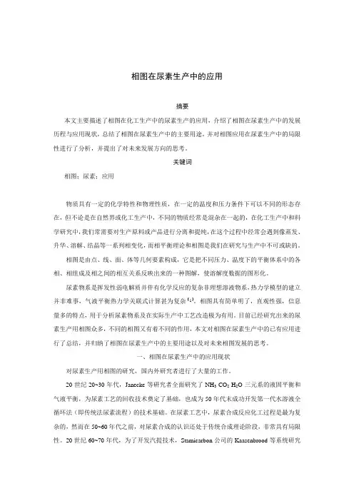 相图在尿素生产中的应用