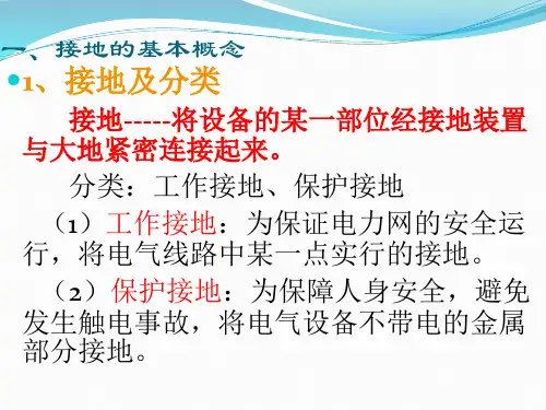 安全用电保护接地PPT课件