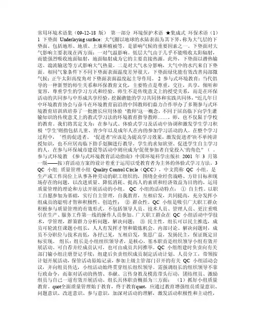 常用环境术语集
